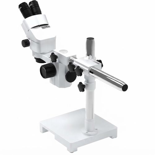 Omano OM2300S-GX4 Zoom Stereo Microscope, Single-Arm Boom Stand