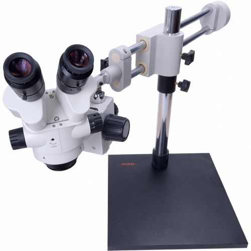 Omano OM2300S-V6 Zoom Stereo Microscope, Dual-Arm Boom Stand