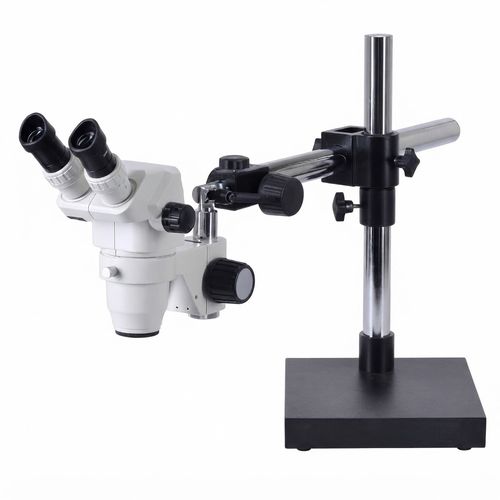 Omano OM99-V10 Premium Zoom Stereo Microscope, Single-Arm Stand