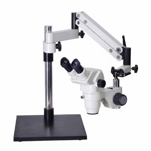Omano OM99-V7 Premium Zoom Stereo Microscope, Articulating Stand