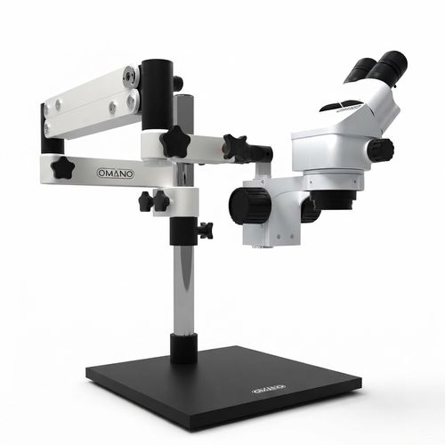 Omano OM2300S-V7 Zoom Stereo Microscope, Articulating Boom Stand